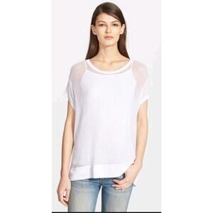 Rag Bonejean Odette Short Sleeve Mesh Tee Small New $195
